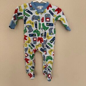 Magnolia Baby Retro Gamer Baby Sleeper‎ Double Zip 6 Months Pima Cotton